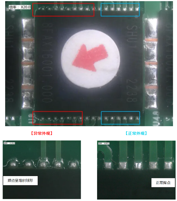 PCBA焊接润湿不良分析