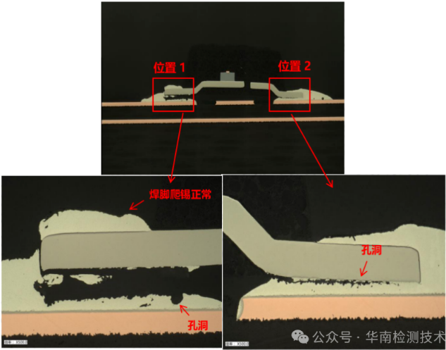 金相切片：裂纹出现在焊料内部 - PCBA智博足球官网入口1919网址